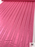 Satin Striped Silk Chiffon - French Rose Pink