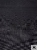 Perforated Stretch Silk Georgette - Black