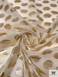 Silk and Cotton Voile with Lurex Paisley Graphic - Gold / Light Ivory