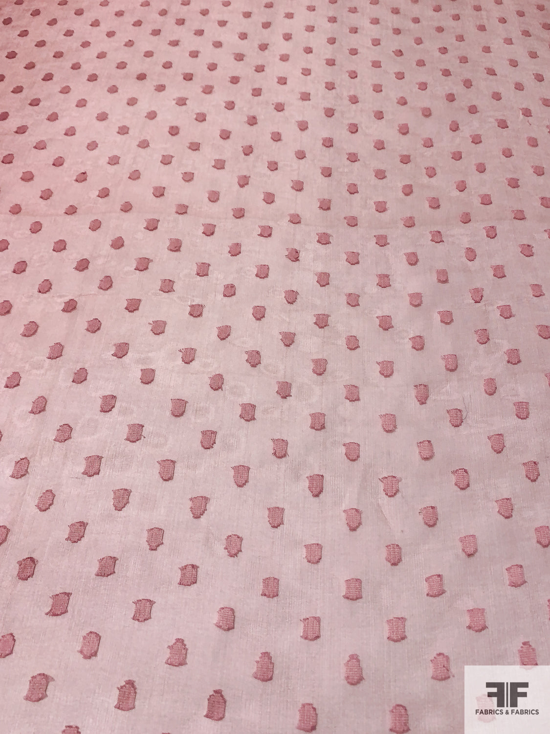 Dot Clip Ombré Silk Organza - Dusty Pink