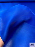 Fine Twill-Weave Solid Silk Gazar - Royal Blue