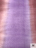 Clipped Polka Dot Ombré Silk Organza - Violet / Dusty Red / White