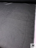 Textured Horizontal Metallic Striped Embroidered Polyester Organza - Black