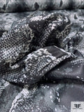 Snakeskin Printed 70 Denier Knit - Grey / Black / Off-White
