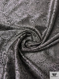 Paisley Pattern Brocade - Black / Grey