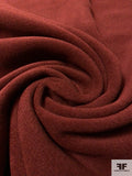 Italian Solid Soft Wool Blend Coating - Brick Red