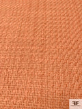 Italian Basketweave Wool Coating - Sandstone Orange