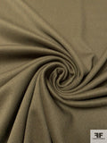 Solid Brushed Wool Coating - Clay Olive