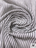 Made in Japan Vertical Striped Cotton Gauze - White / Black