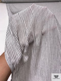 Made in Japan Vertical Striped Cotton Gauze - White / Black