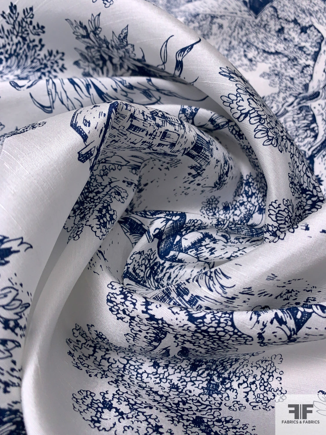 Buy wholesale Linen By The Yard or Meter, Vintage French Toile de