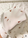 Thorny Graphic Matte-Side Printed Silk Charmeuse - Off-White / Burgundy / Blush / Mint