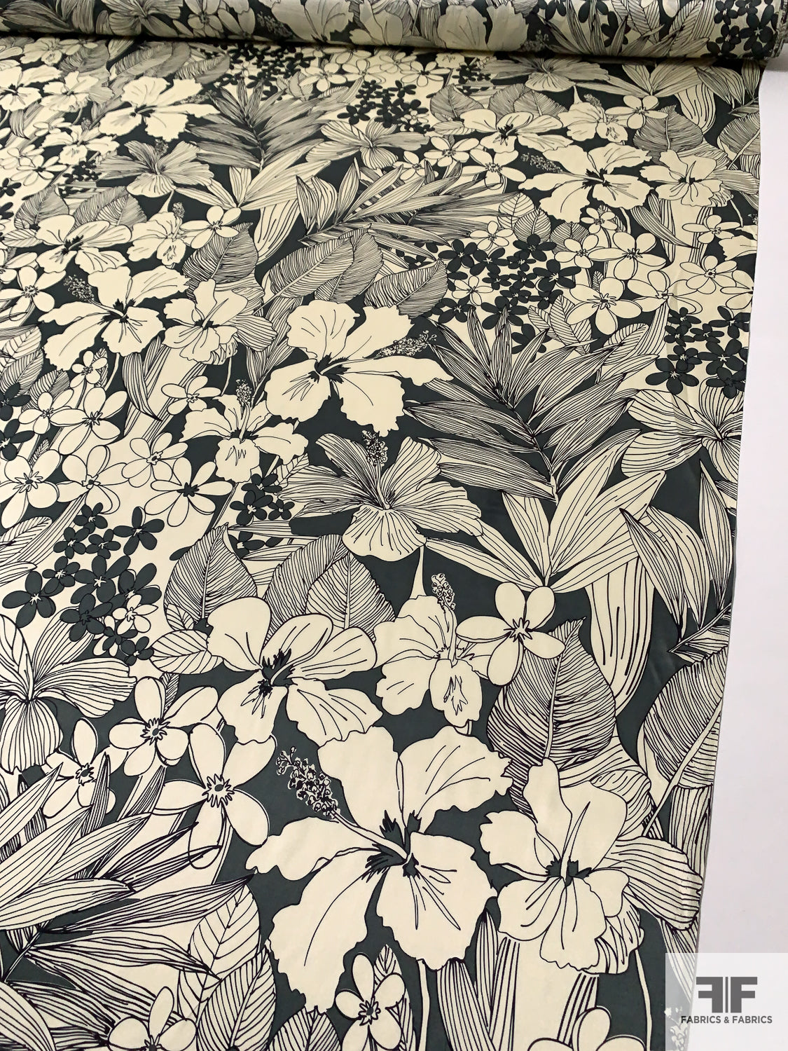 Palm Leaf New Printed Velvet Fabric By The Yard - Floral 100% Polyester