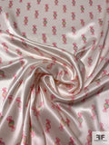 Candy Printed Silk Charmeuse - Pink / Light Ivory