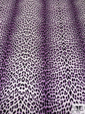 Panther Printed Silk Charmeuse - Orchid Lilac / Black / Off-White