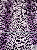 Panther Printed Silk Charmeuse - Orchid Lilac / Black / Off-White