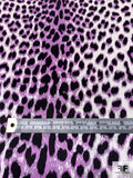 Panther Printed Silk Charmeuse - Orchid Lilac / Black / Off-White