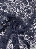 Marchesa Floral Guipure Lace with Chording - Dark Navy