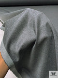 Italian Fine Flannel Wool Suiting - Heather Grey