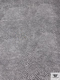 Alligator Skin Printed Silk Chiffon - Black / White