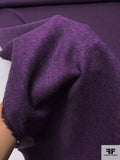 Italian Herringbone Wool Suiting - Purple