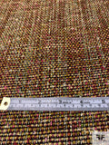Italian Classic Cotton Blend Tweed Suiting - Olive / Magenta / Off-White