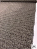 Italian Patterned Cotton-Acrylic Tweed Suiting - Brown / Taupe