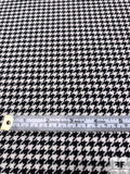 Italian Classic Houndstooth Cotton-Blend Suiting - Off-White / Black