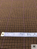 Made in England Ralph Lauren Mini Houndstooth Grid Cashmere Suiting - Shades of Brown / Purple