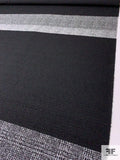 Italian Glen Plaid Boucle Chenille Tweed Panel - Black / Off-White
