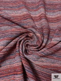 Made in Spain Striped Woven Cotton Light Jacket Weight - Orange / Navy / Purple / White