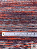 Made in Spain Striped Woven Cotton Light Jacket Weight - Orange / Navy / Purple / White