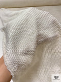 Italian Woven Cotton Tweed with Slight Sheen - Glam Off-White
