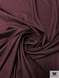 Italian Solid Fine Wool Blend Stretch Suiting - Burgundy