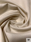 Italian Lightly Textured Wool Blend Fine Suiting with with Shimmery Fibers - Light Beige