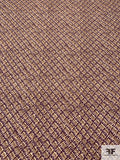 Micro-Graphic Printed Silk Georgette - Purple / Dusty Purple / Beige / Tan