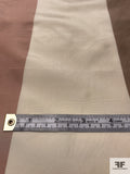 Wide Vertical Striped Yarn-Dyed Silk Taffeta - Dusty Rose / Tan / Beige