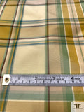 Plaid Yarn-Dyed Silk Taffeta - Olive-Chartreuse / Antique Greens / Tans