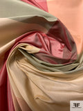 Box Plaid Yarn-Dyed Silk Taffeta - Dusty Raspberry / Sage / Dusty Blush