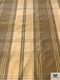 Plaid Yarn-Dyed Silk Taffeta - Beige / Ecru / Olive