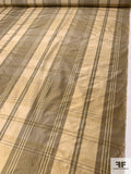 Plaid Yarn-Dyed Silk Taffeta - Beige / Ecru / Olive