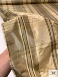 Plaid Yarn-Dyed Silk Taffeta - Beige / Ecru / Olive