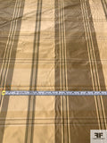 Plaid Yarn-Dyed Silk Taffeta - Beige / Ecru / Olive