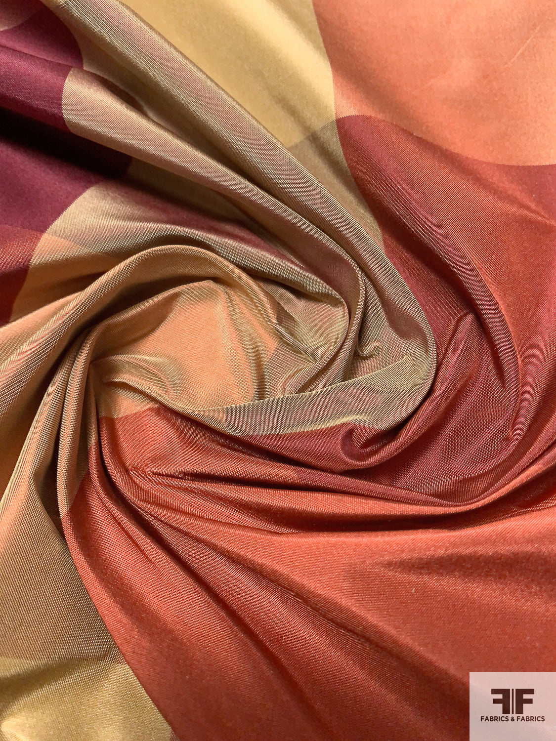 Deep Orange Silk Taffeta Fabric