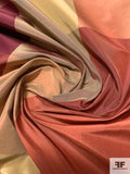 Plaid Yarn-Dyed Silk Taffeta - Antique Maroon / Antique Burnt Orange / Olive Biscotti