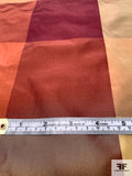 Plaid Yarn-Dyed Silk Taffeta - Antique Maroon / Antique Burnt Orange / Olive Biscotti