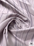 Vertical Striped Yarn-Dyed Silk Taffeta - Muted Lavender