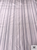 Vertical Striped Yarn-Dyed Silk Taffeta - Muted Lavender