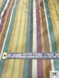 Vertical Striped Yarn-Dyed Silk Taffeta - Multicolor