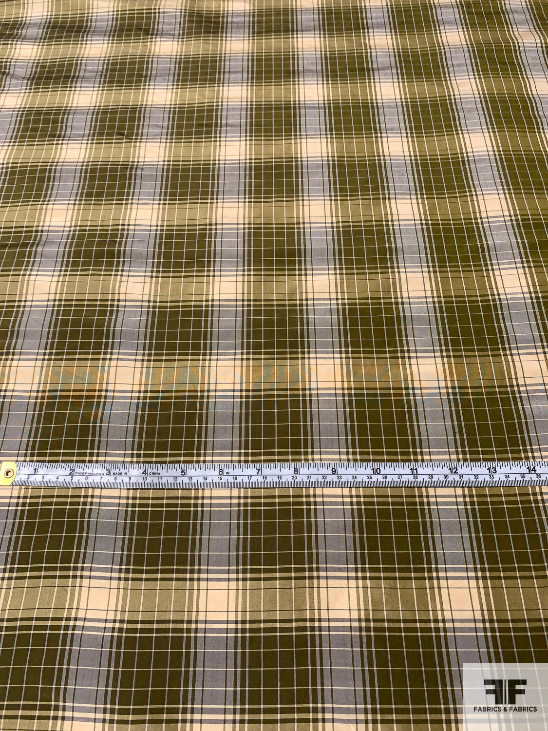 Fabric Creations Green and Black Tartan Plaid Cotton Fabric by the Metre 